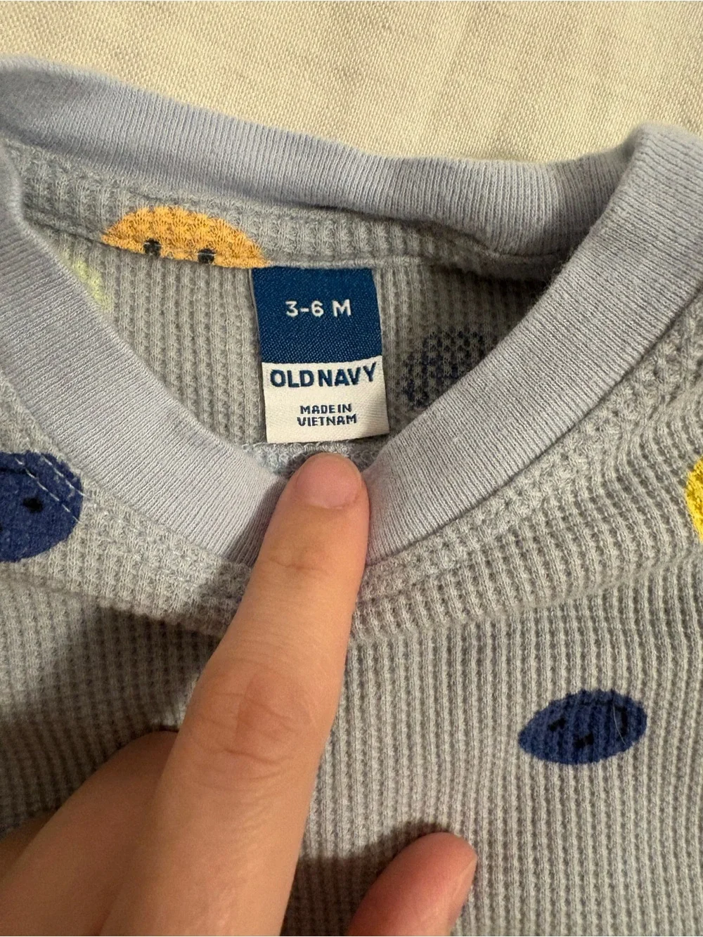 Old Navy Light Blue Smiley Pajama Set